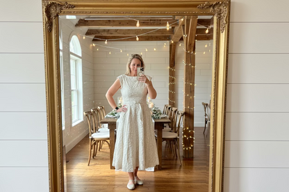 June Ivory Midi Dress