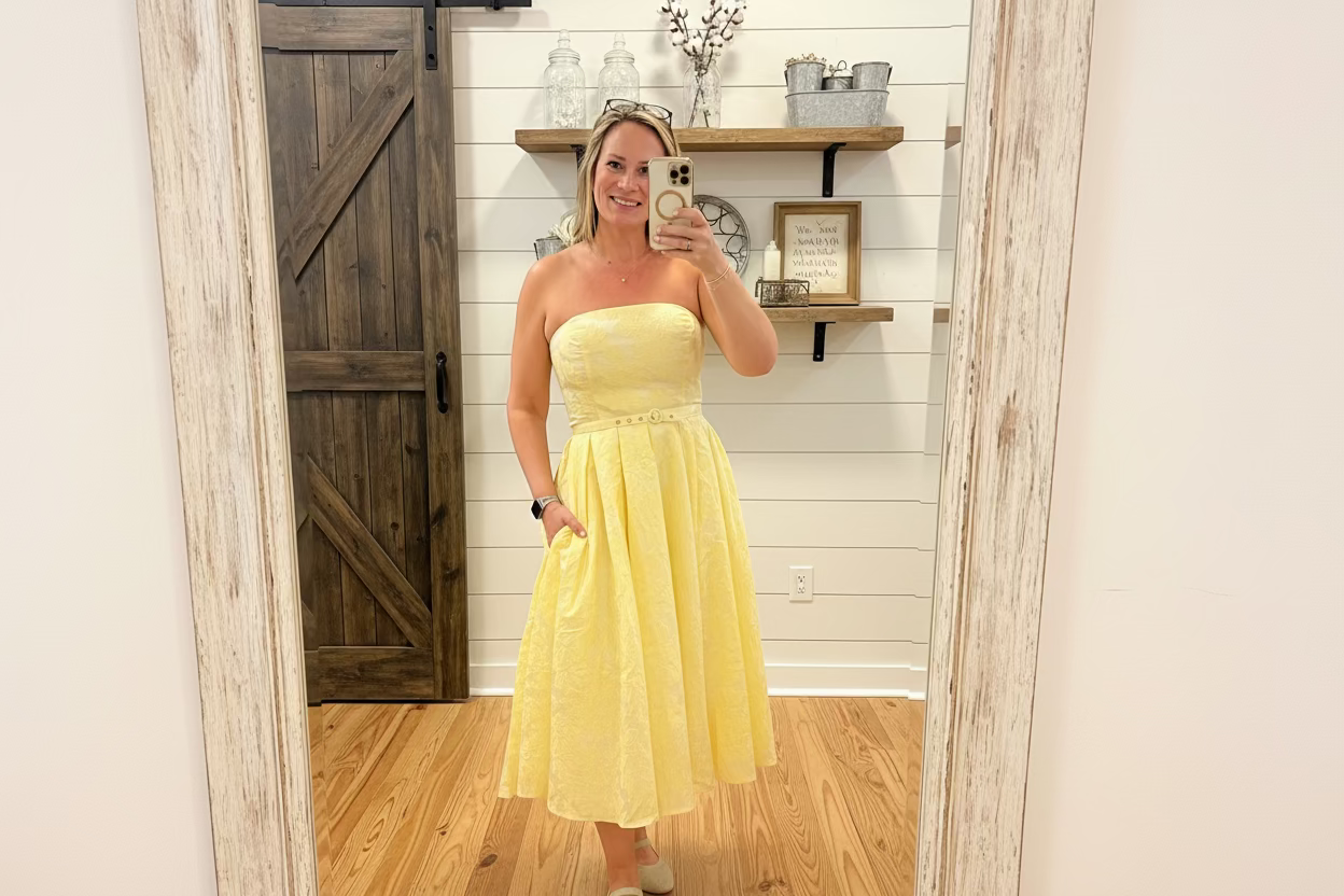 Tea Time Guest Strapless Dress