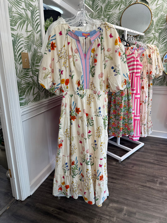 Puff Sleeve Floral Maxi