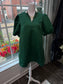 Hunter Green Puff Sleeve Dress