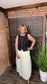 "Lana" Pleated Ivory Skirt