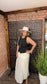 "Lana" Pleated Ivory Skirt