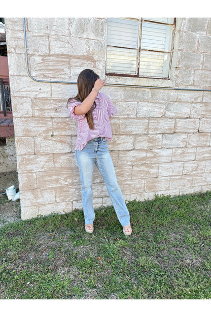 Judy Blue Mid Rise Light Wash Dad Jeans