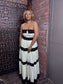 The Valerie White Striped Bowknot Dress