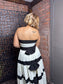 The Valerie White Striped Bowknot Dress