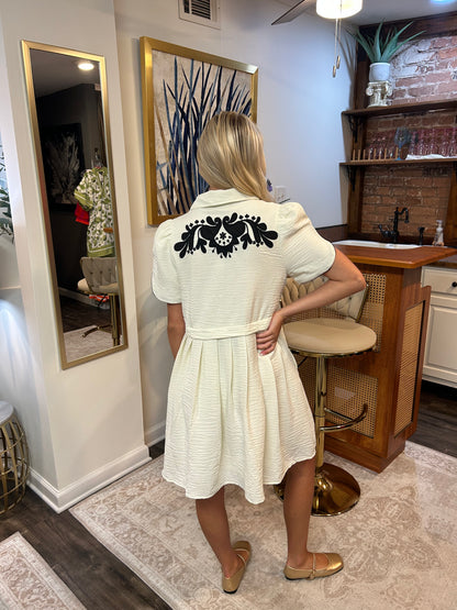 Ivory Layered Mini Dress