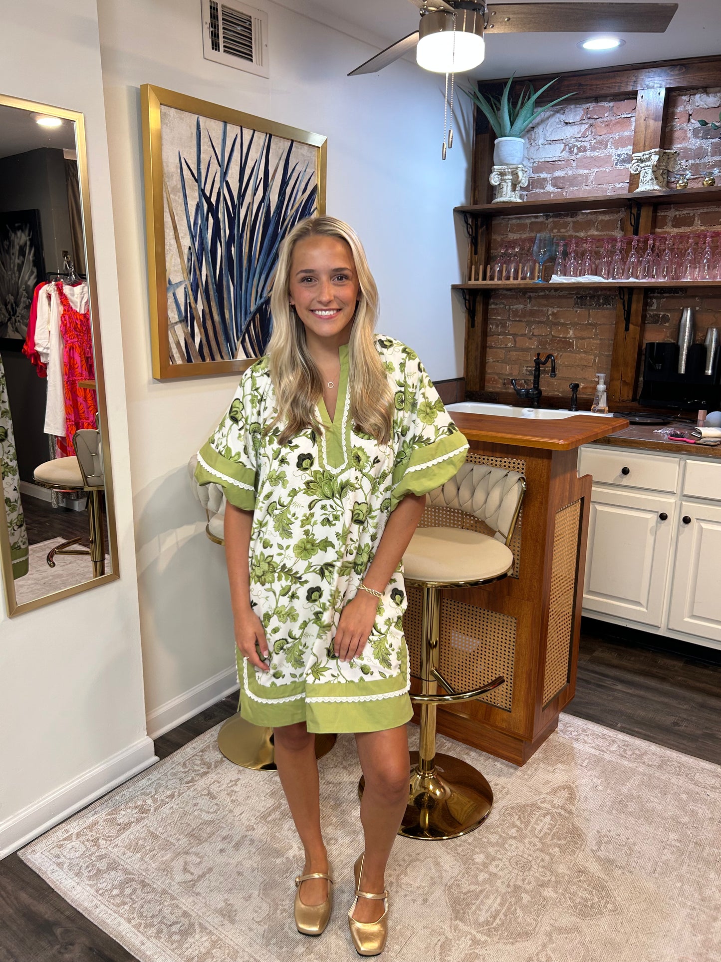 Seafoam V-Neck Dress