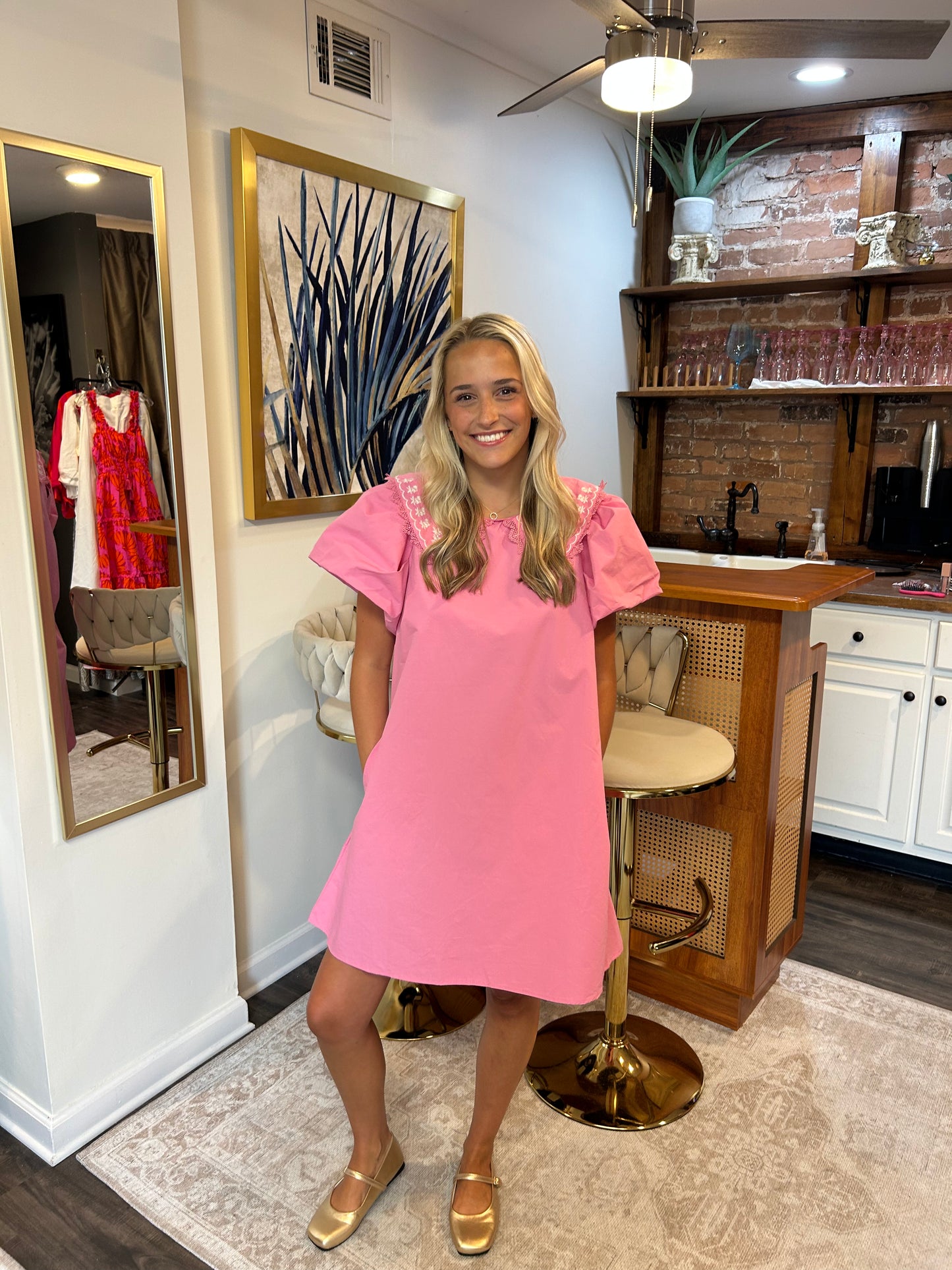 Susie Embroidered Collar Dress