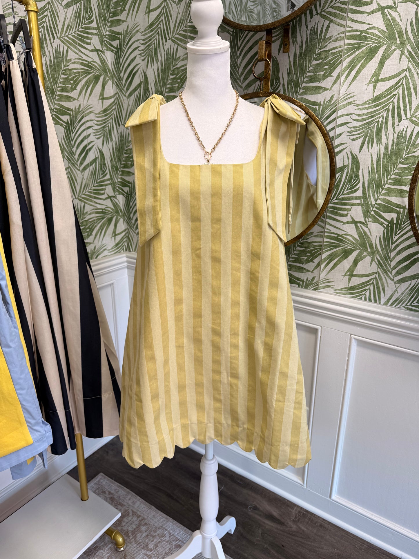 Kyle Shoulder Scallop Mini Dress