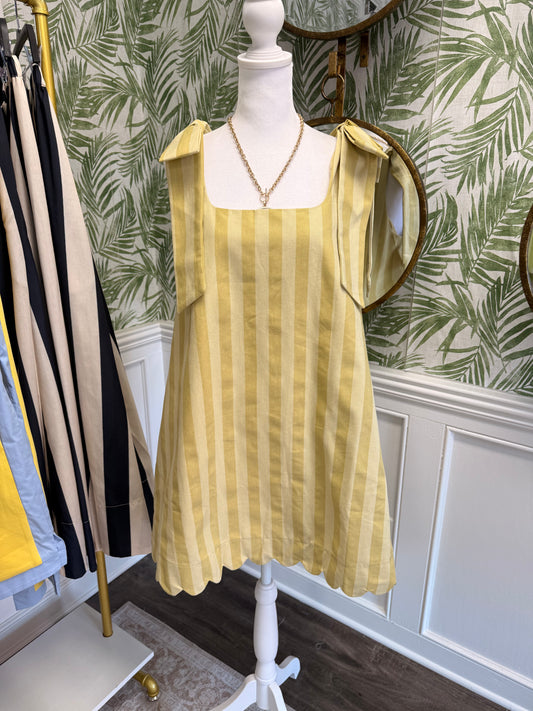 Kyle Shoulder Scallop Mini Dress