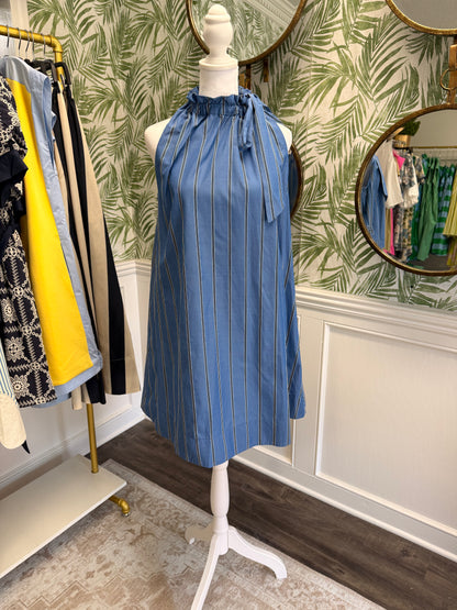 Ingrid Neck Tie Mini Dress