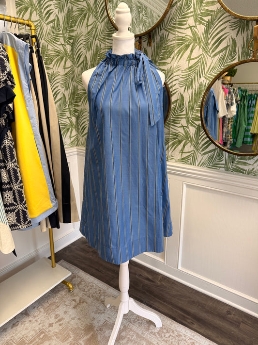 Ingrid Neck Tie Mini Dress