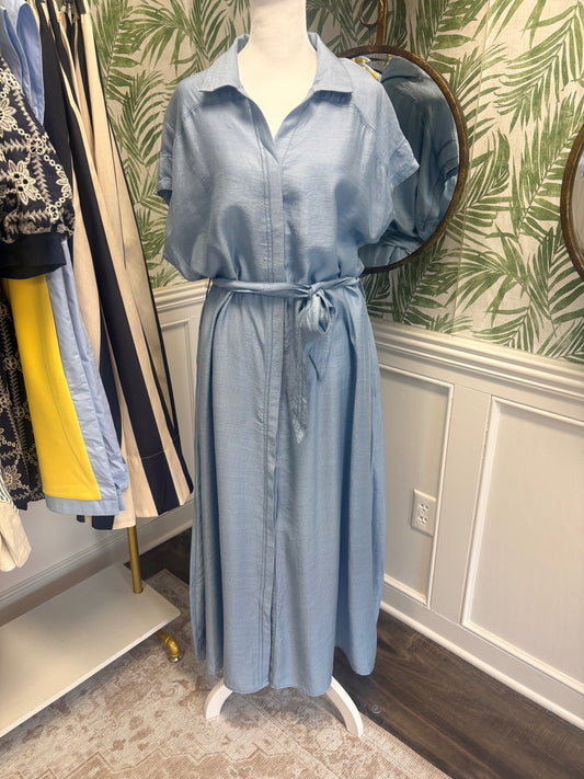 Denim Tie Waist Dress