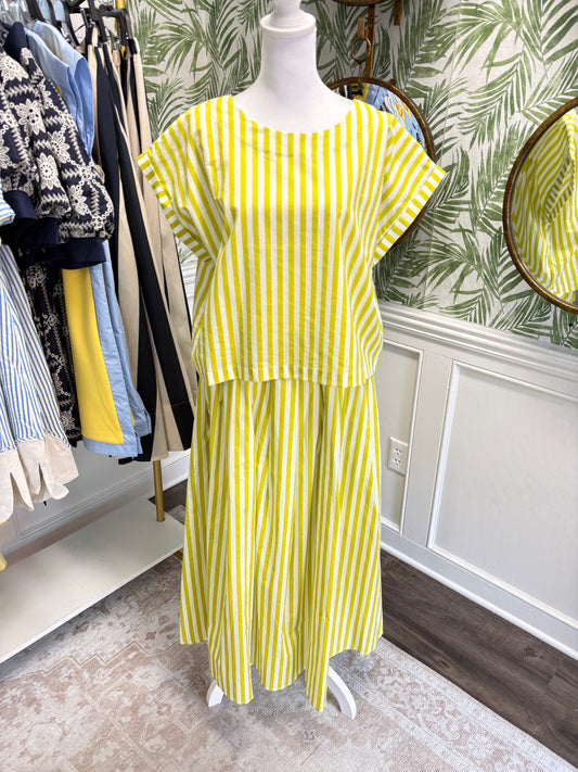 Kelsey Striped Midi Skirt