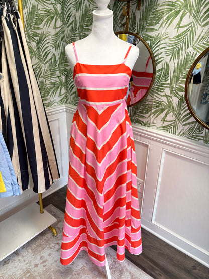 Sadie Sleeveless Striped Midi Dress