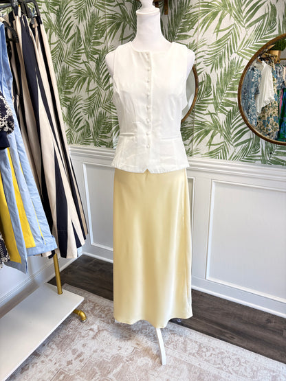 Bri Banana Satin Skirt