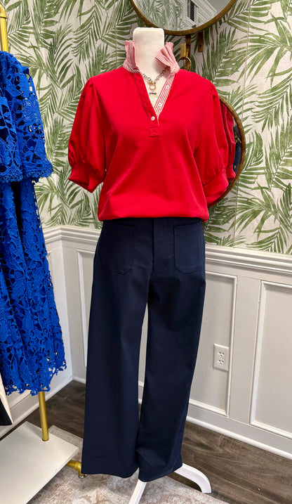 Anica Ruffle Knit Top