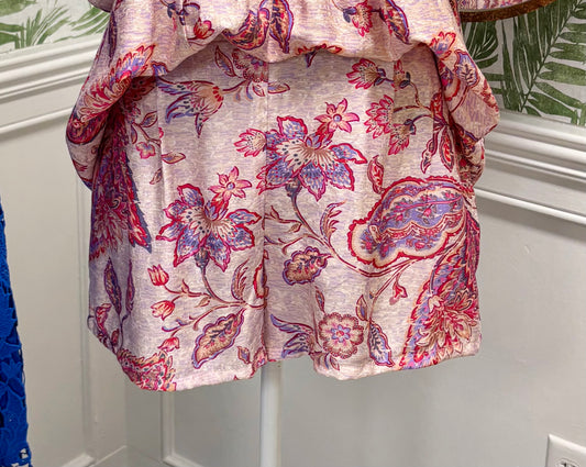 Paisley Pleated Shorts
