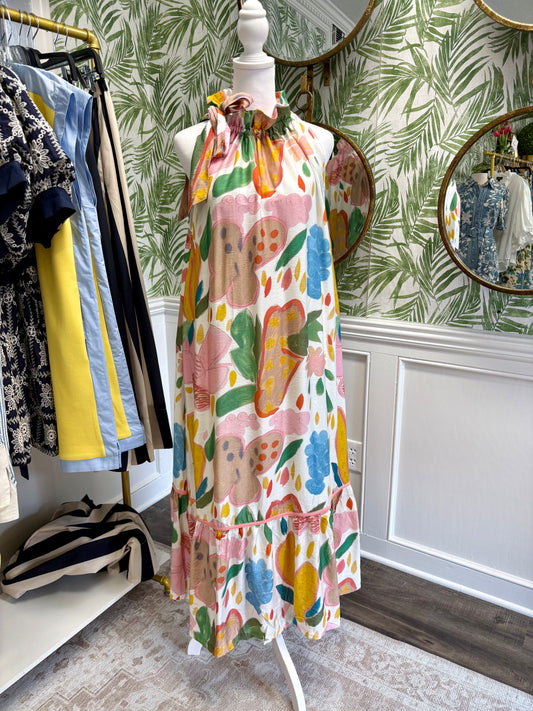 Jane Halter Midi Dress