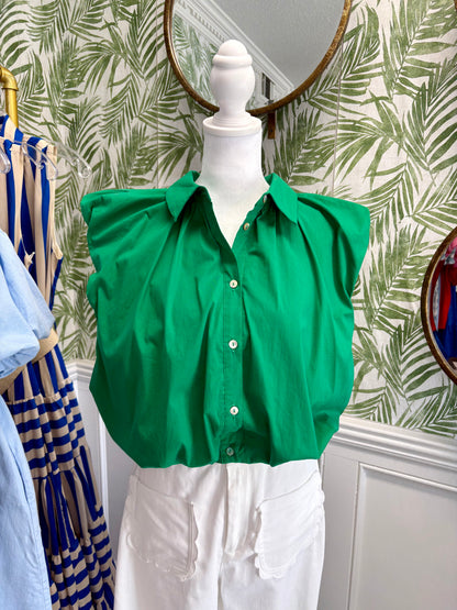 Alex Sleeveless Bubble Blouse
