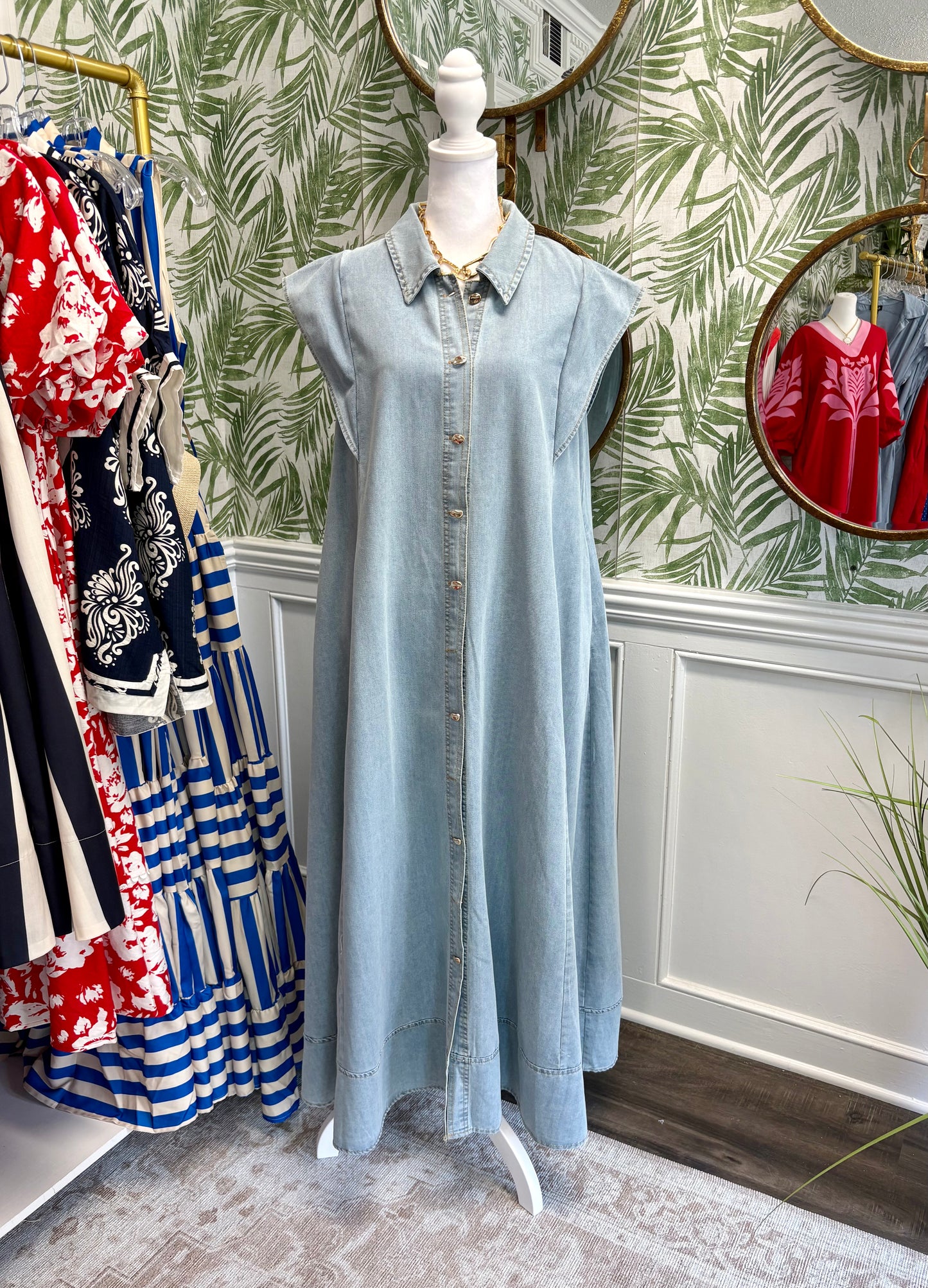Stefanie Denim Maxi Dress