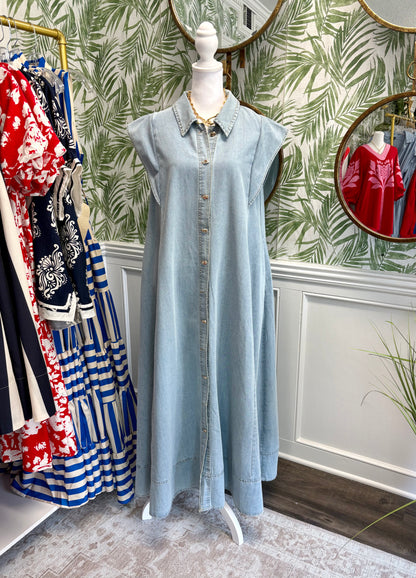 Stefanie Denim Maxi Dress