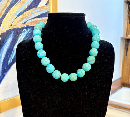 Chuncky Large Round Beaded Necklace Assorted Colors