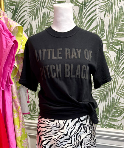 Little Ray of Pitch Black Graphic Tee, Sarcastic Funny Shirt: Large