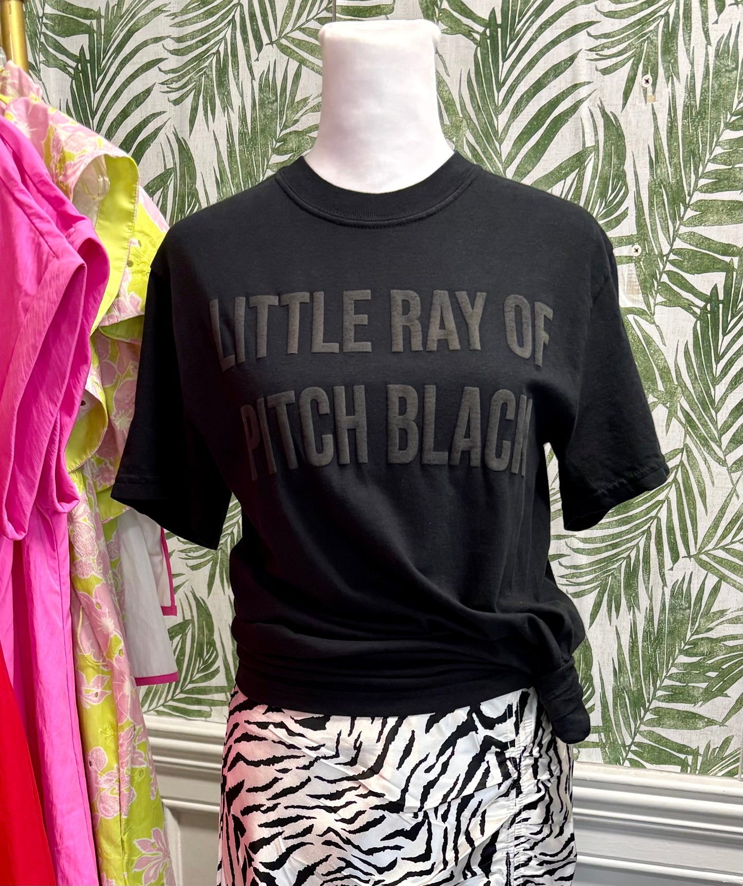 Little Ray of Pitch Black Graphic Tee, Sarcastic Funny Shirt: Medium