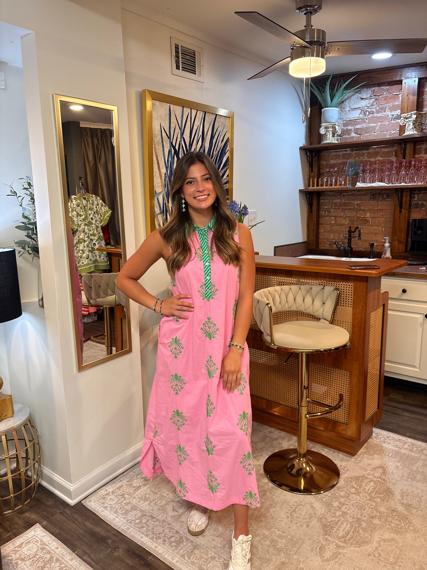 Paige Botanical Sleeveless Midi Dress
