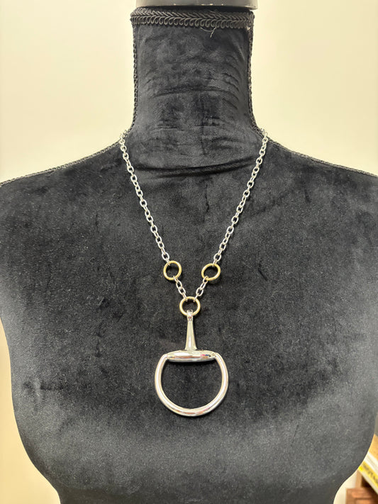 Mixed Metal Toggle Necklace