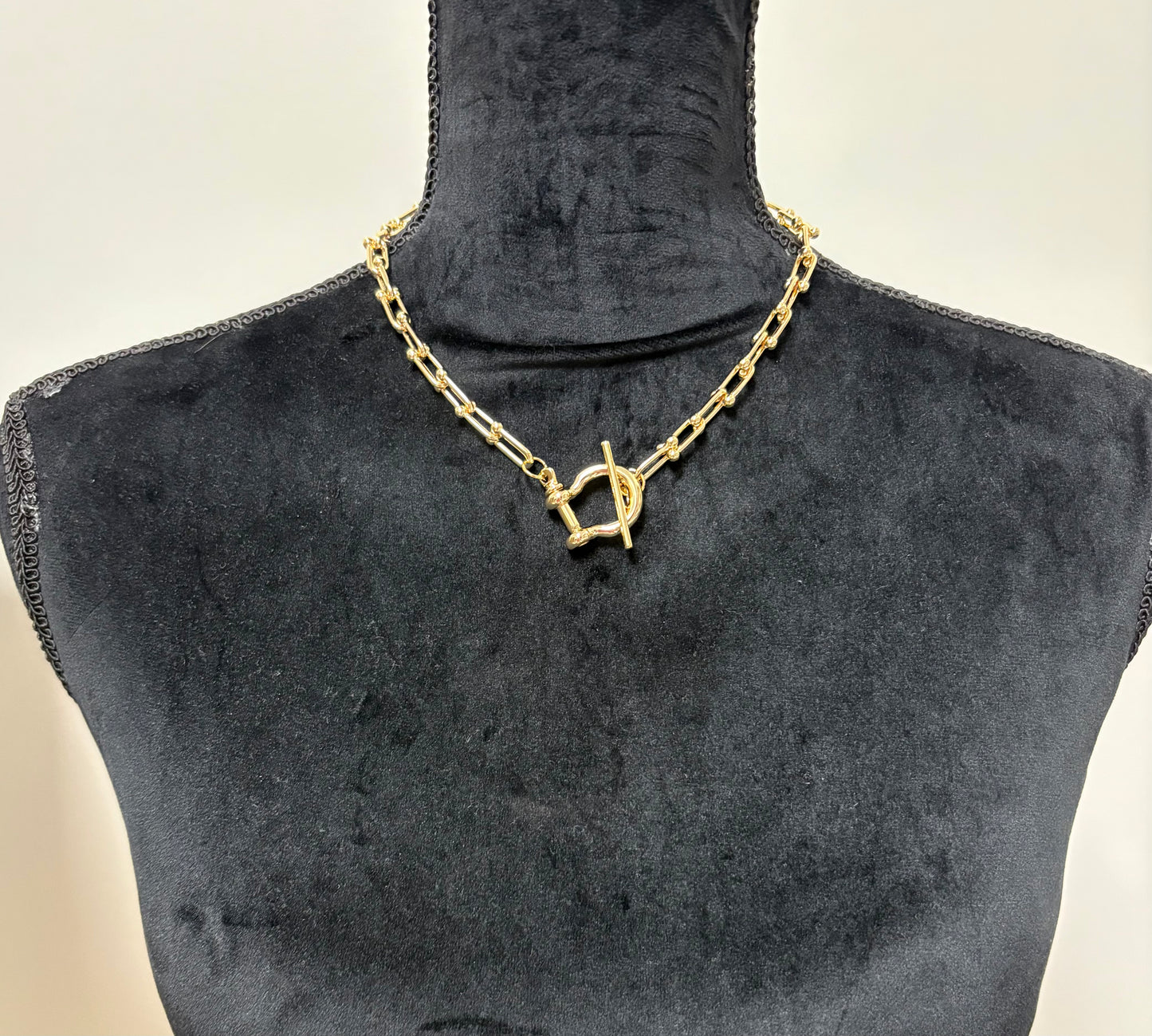 Gold Link Choker Necklace