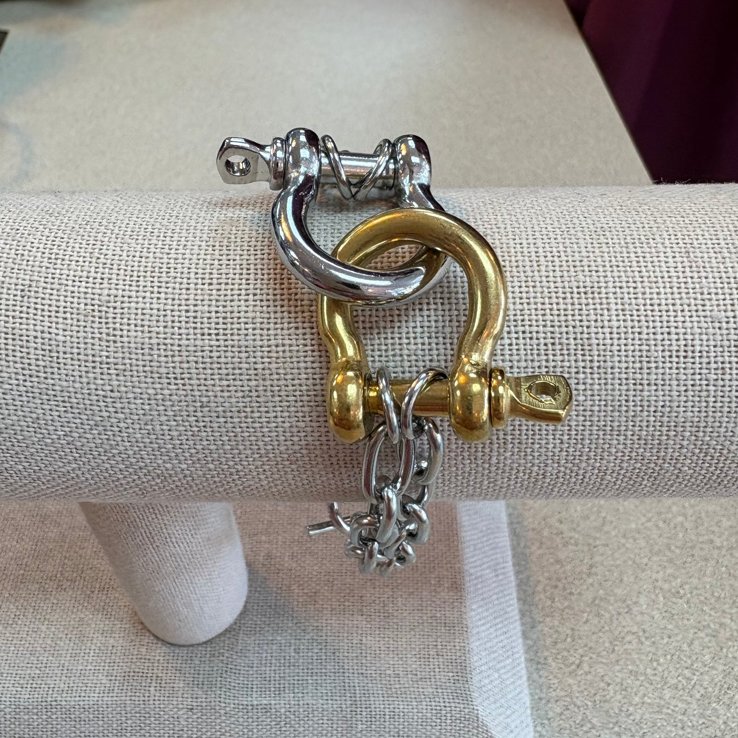 Mixed Metal Toggle Bracelet
