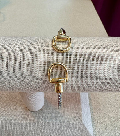 Silver & Gold Horse Bit Cuff