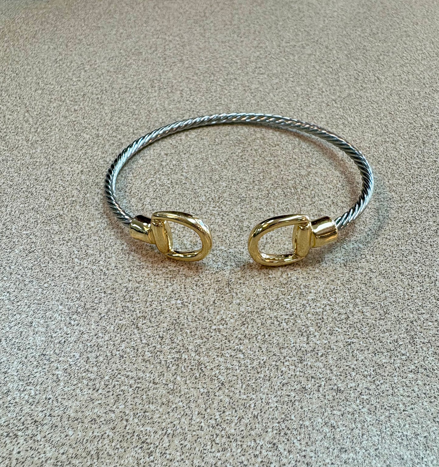 Silver & Gold Horse Bit Cuff