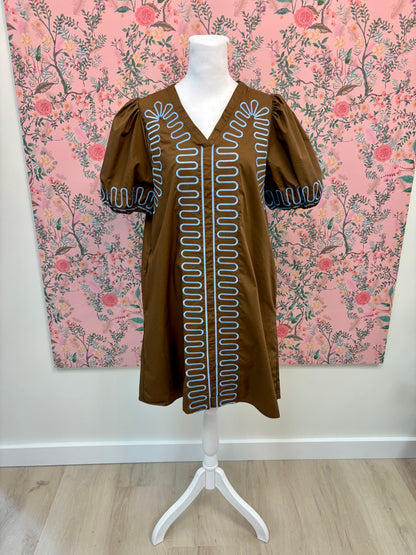 Nala Embroidered Mini Dress