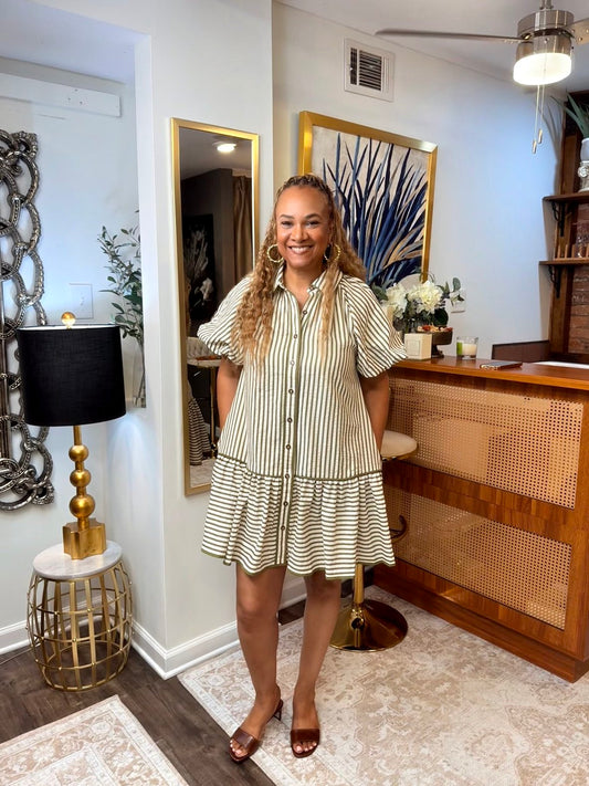Claire Stripe Mini Dress
