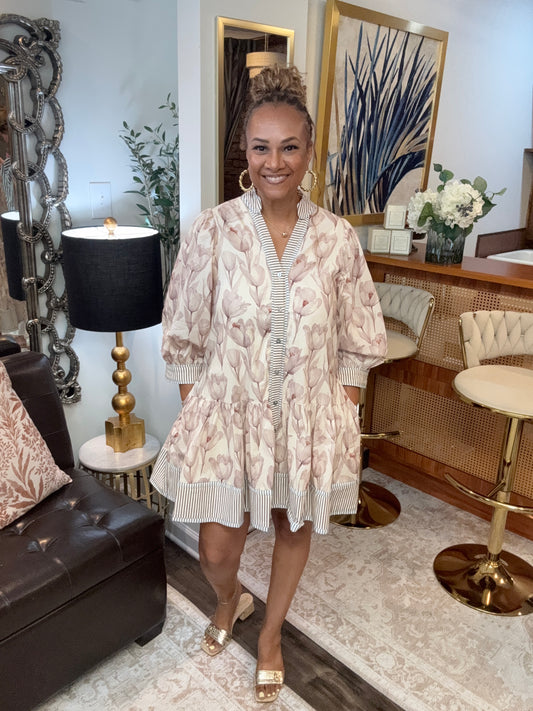 Floral Long Sleeve Dress