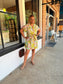 "Terri" Mosaic Floral Tie Dress