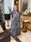 Multi Print Cotton Dress - Midi Dress