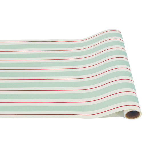Hester and Cook- "Seafoam and Red Awning Stripe" Table Runner
