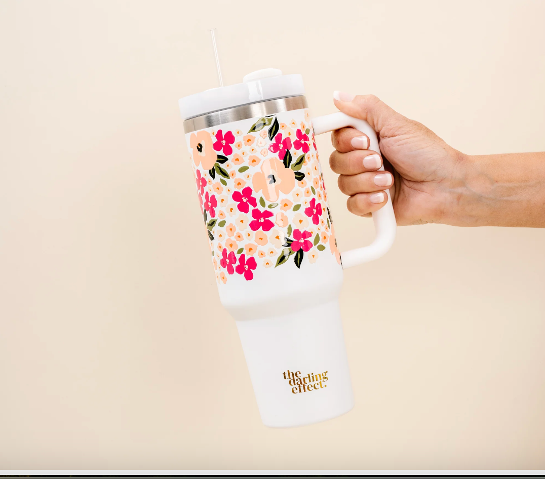The Darling Effect - 40oz.  Lively Flora Take Me Everywhere Tumbler