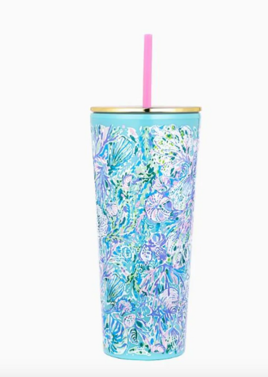 Lily Pulitzer- Stainless Steel Tumbler- Soleil to me