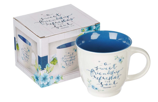 A Sweet Friendship Ceramic Coffee Mug - Proverbs 27:9