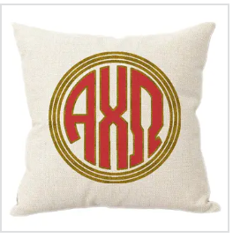 Alpha Chi Omega Linen Pillow