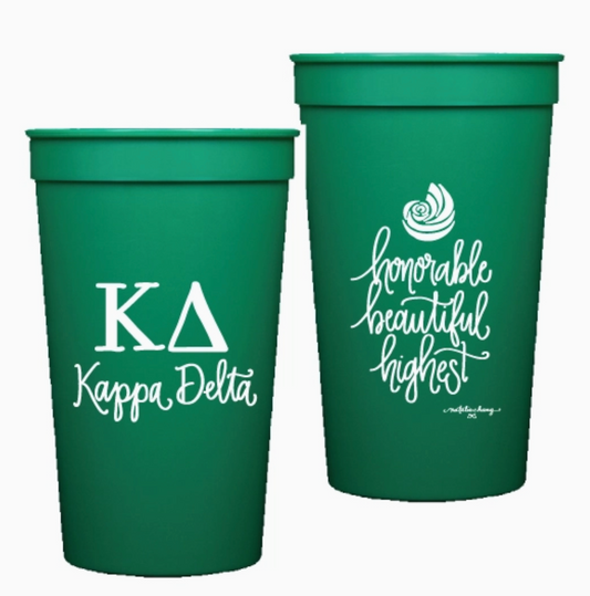 Natalie Chang Kappa Delta Plastic Cup with Verse