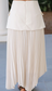 "Lana" Pleated Ivory Skirt