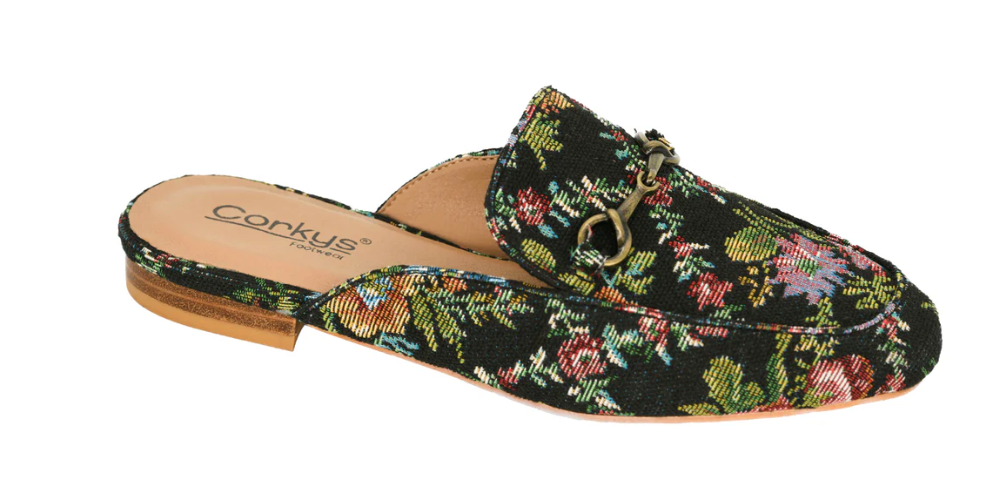 Charmer Floral Slip on Mule Shoe