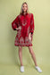 Cheri Dolman Sleeve Crimson Dress