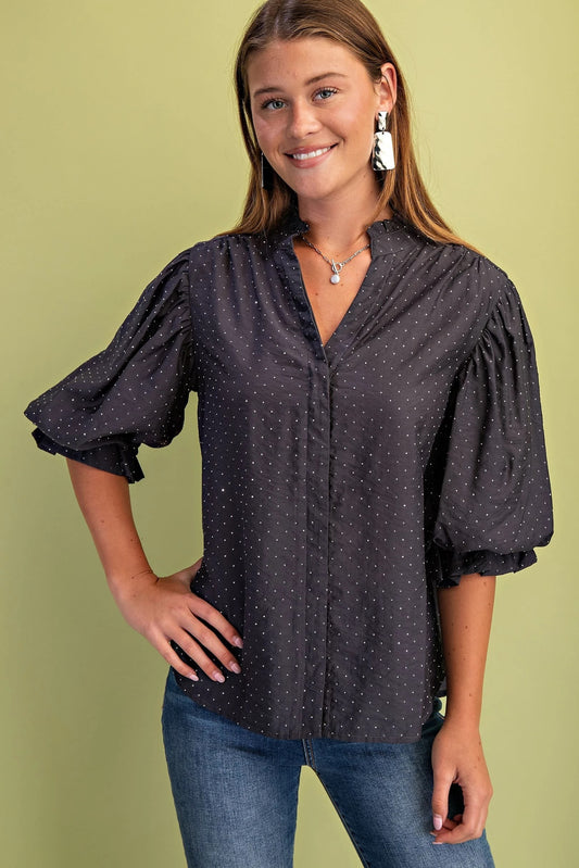 Tilly 3/4 Balloon Sleeve Top